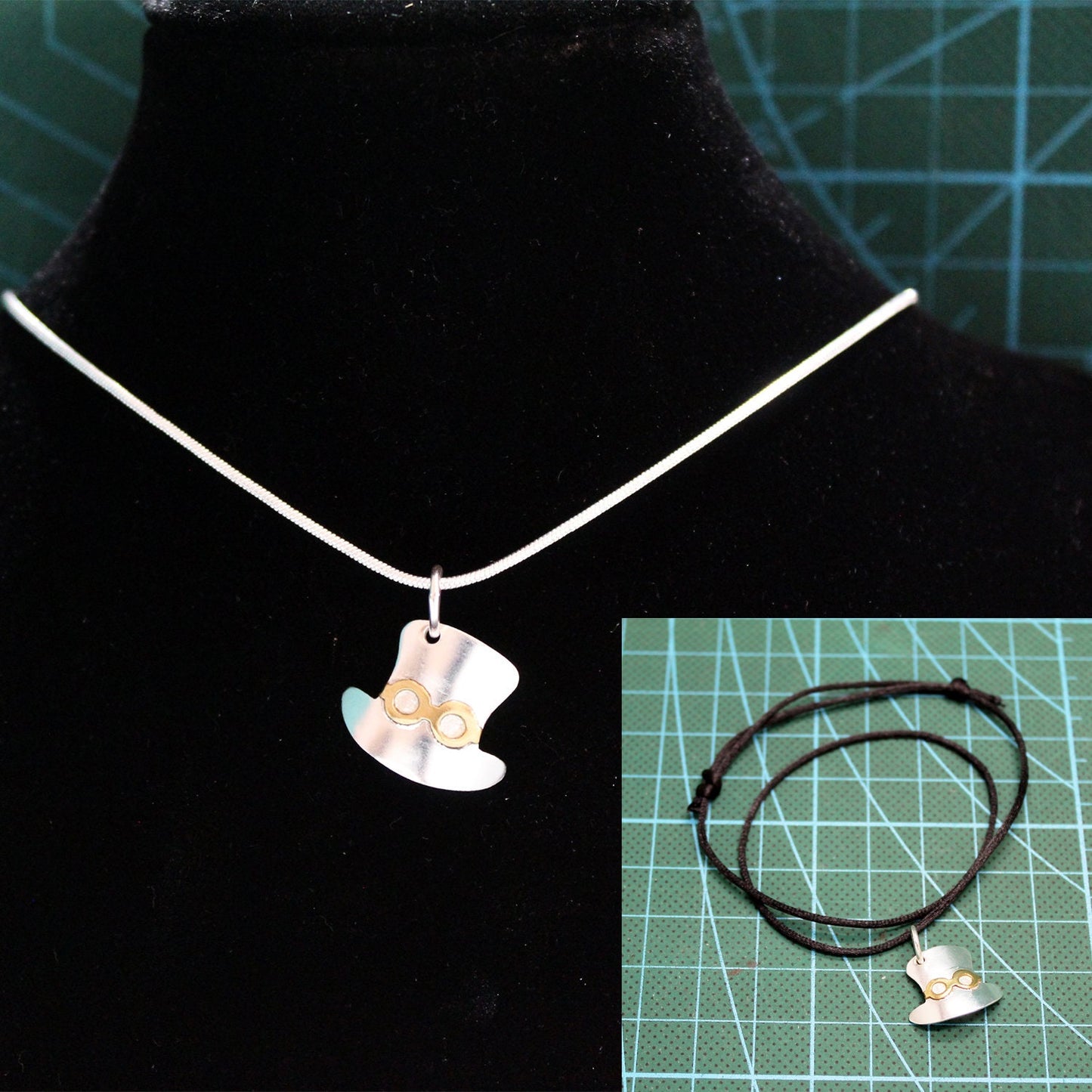 Colgante Sombrero de Dangerdoll en plata 925 y latón.