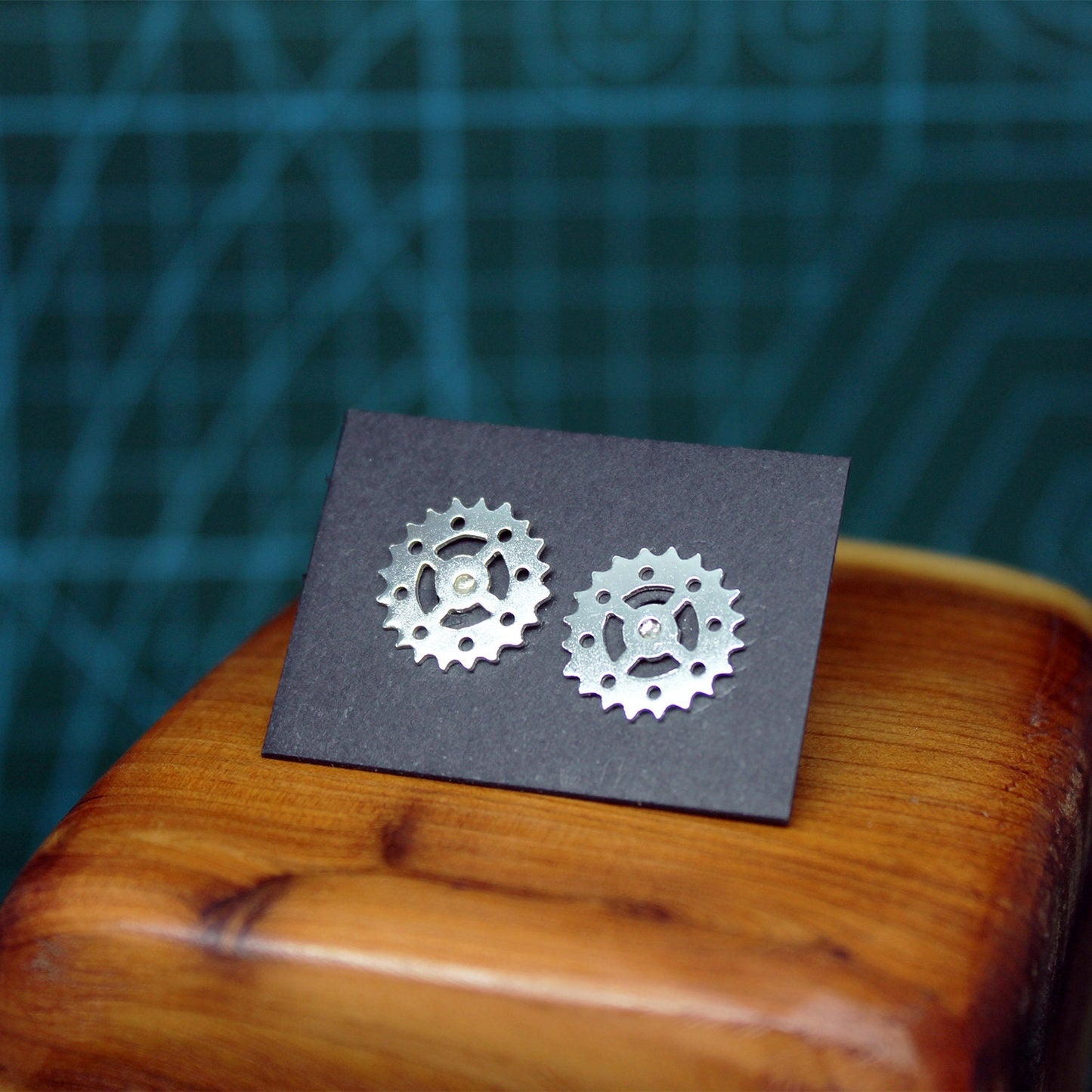 Pendientes Engranajes N Mundos en plata 925.