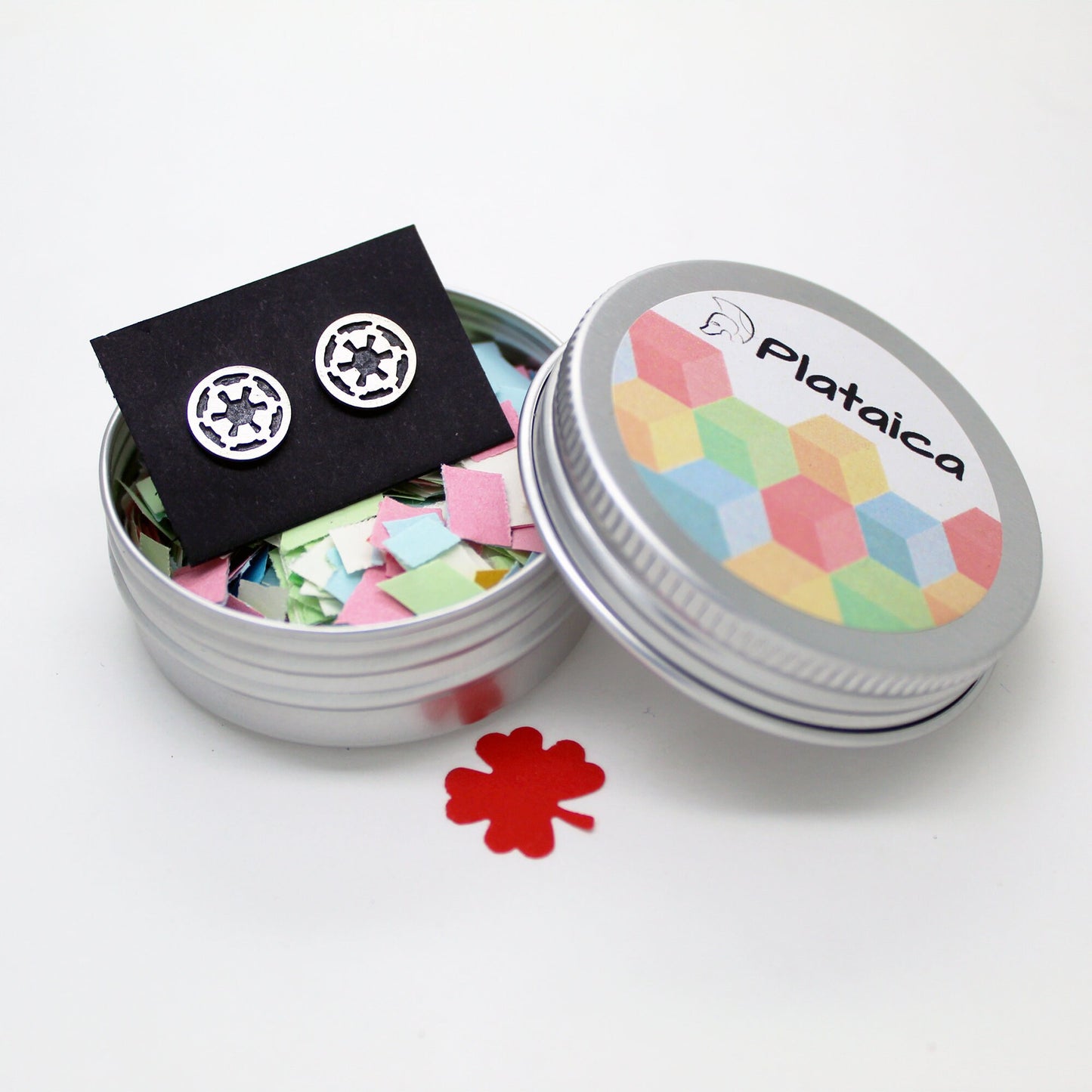 Símbolo del Imperio Galáctico pendientes en plata 925