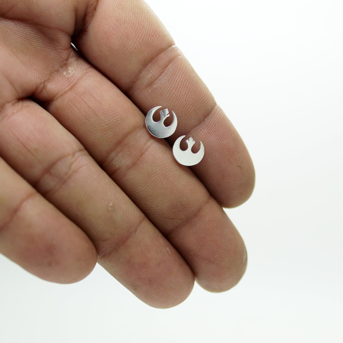 Símbolo de la Alianza Rebelde Star Wars pendientes en plata 925