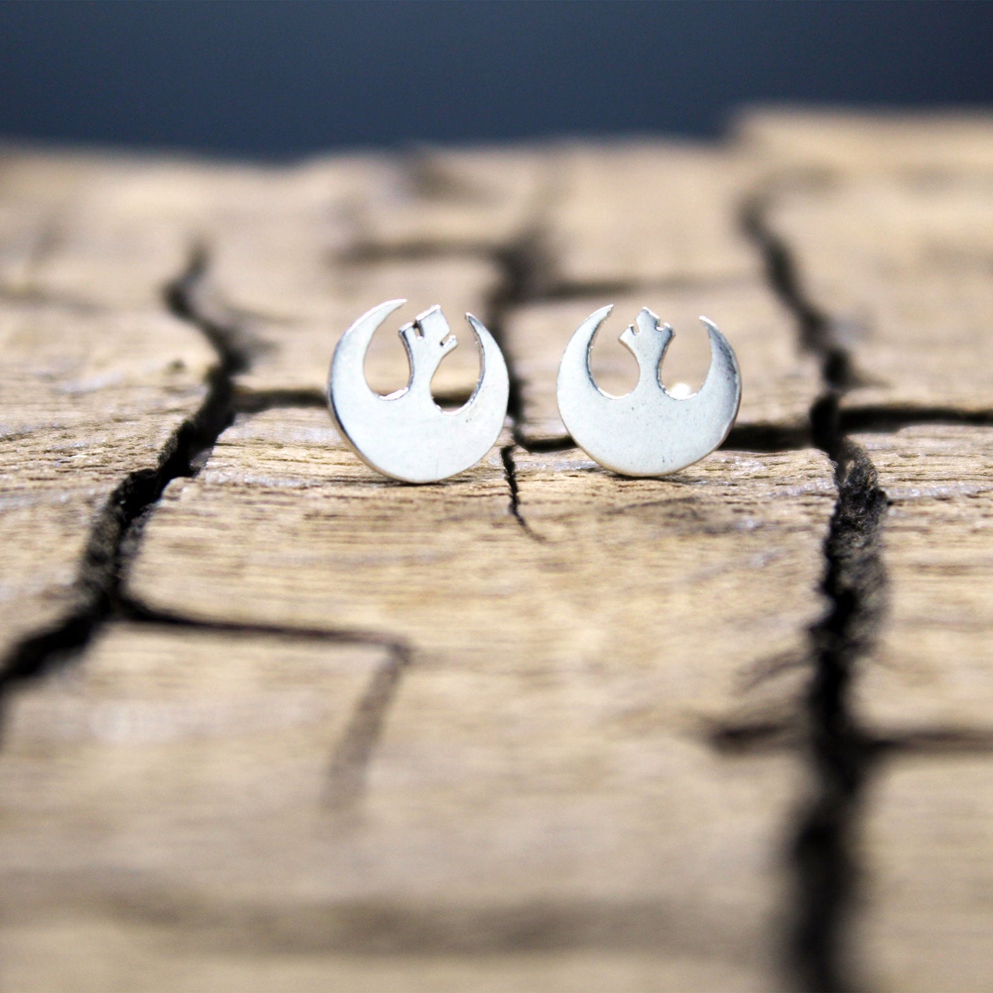 Símbolo de la Alianza Rebelde Star Wars pendientes en plata 925