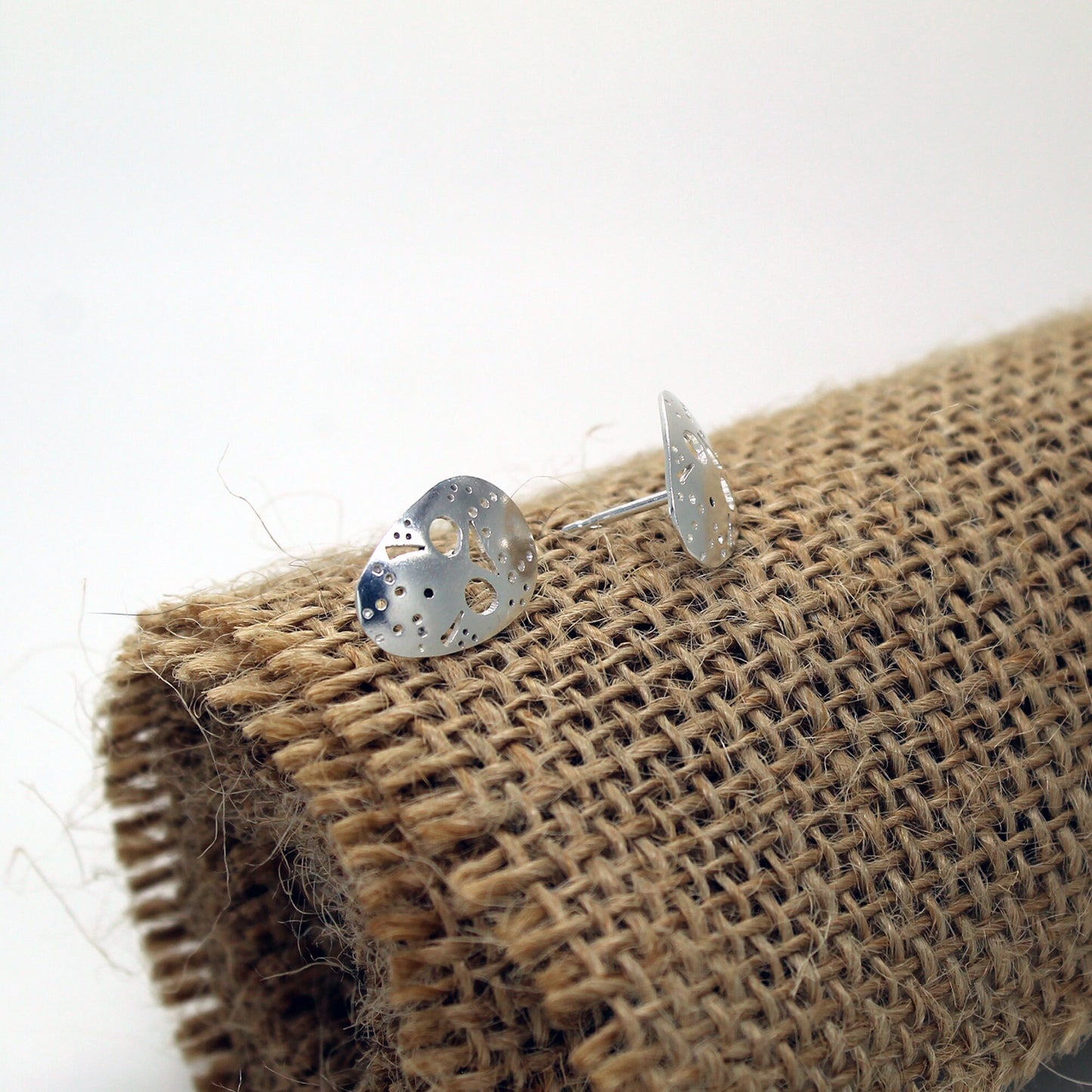 Jason Voorhees Hockey Mask Earrings Friday the 13th in 925 silver