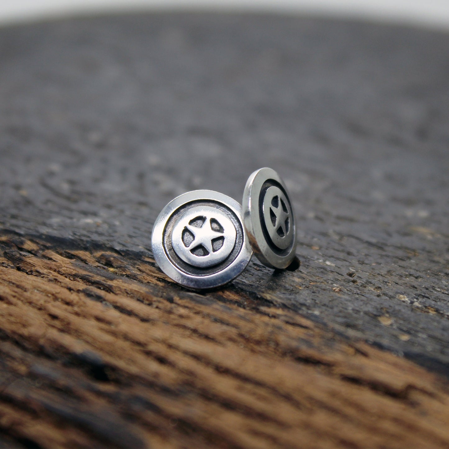 Captain America shield earrings in 925 silver