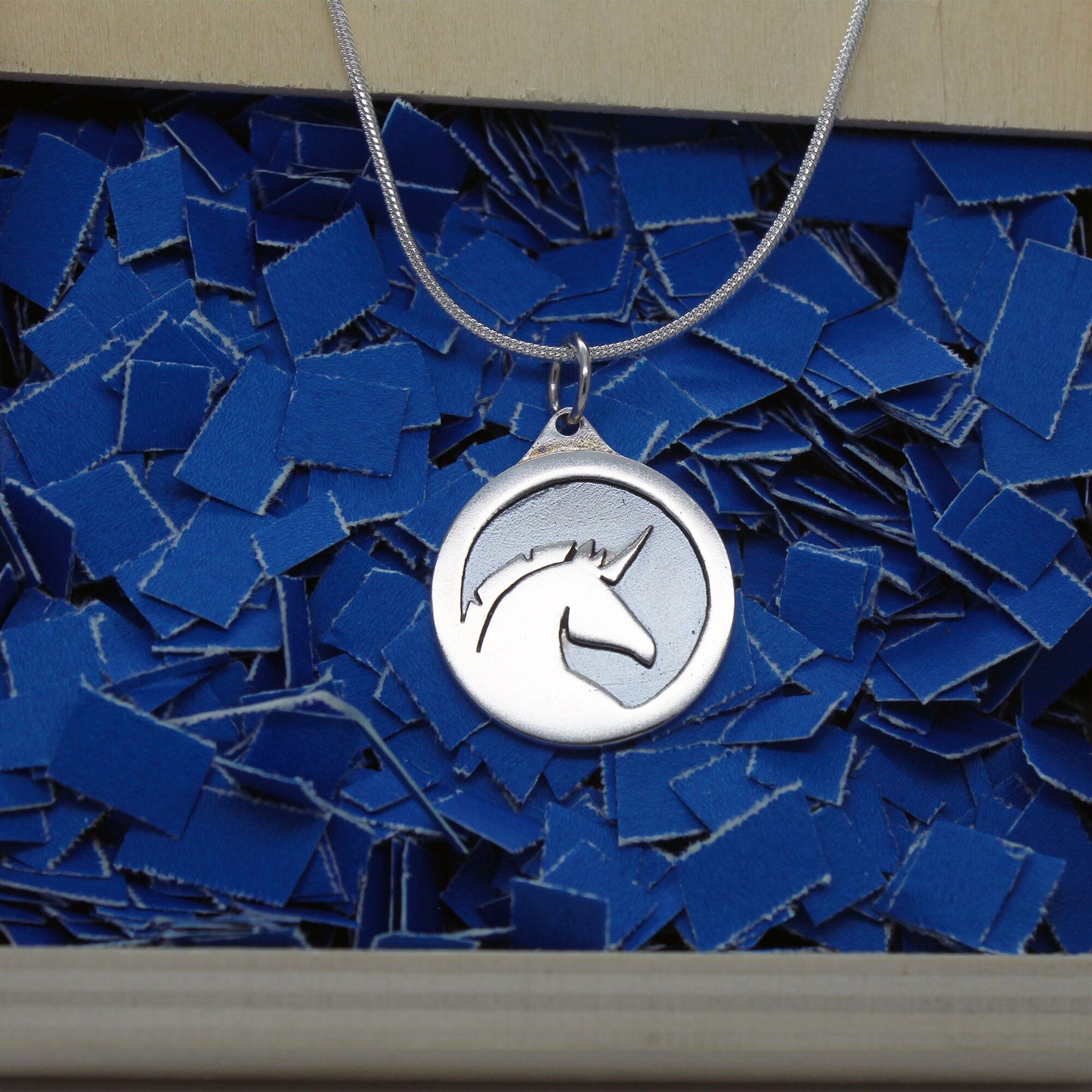 Colgante Unicornio Punk de plata 925