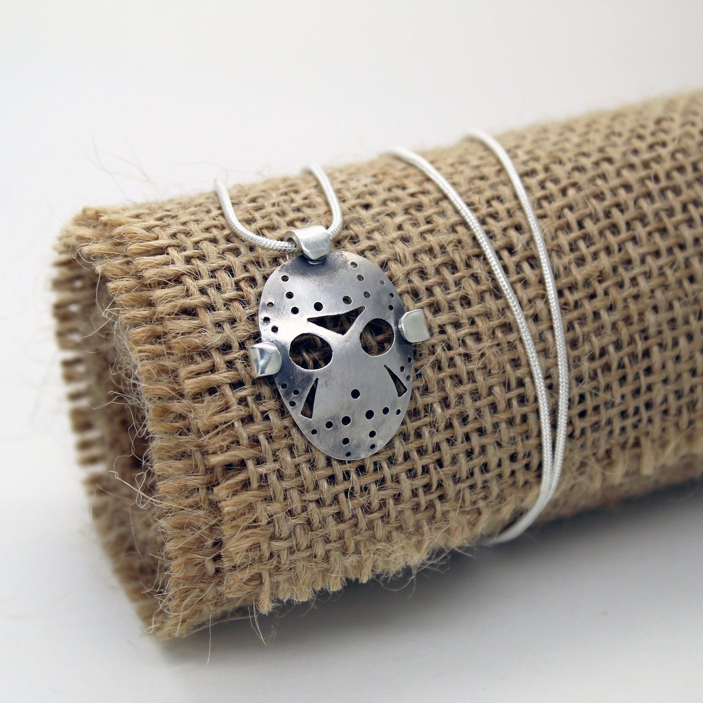 Jason Voorhees Hockey Mask Pendant Friday the 13th in 925 silver