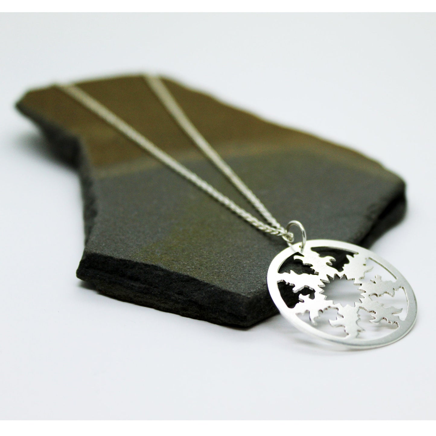 Openwork eguzkilore pendant in 925 silver (large)