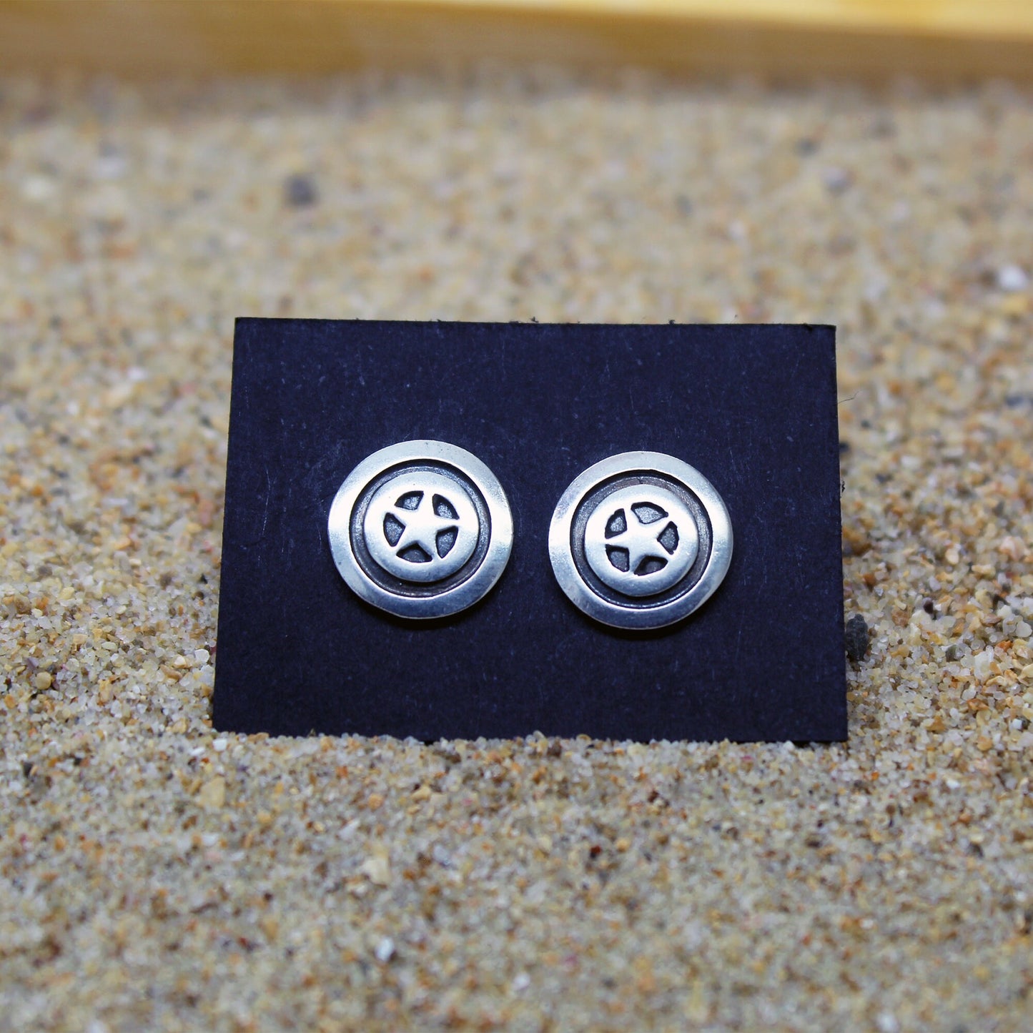 Captain America shield earrings in 925 silver