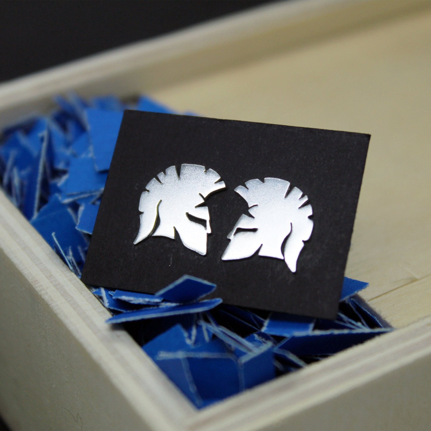 Spartan Helmet earrings in 925 silver