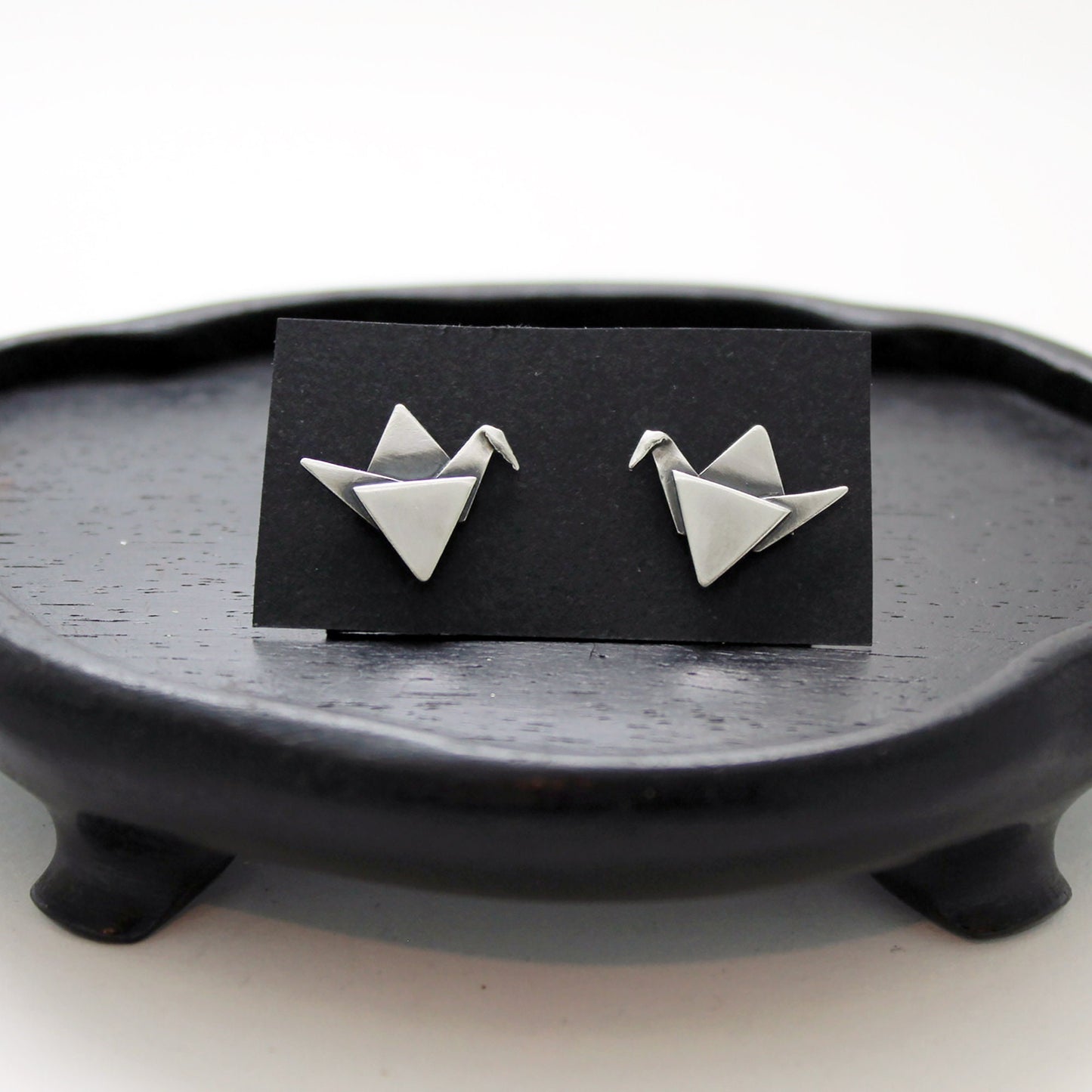 925 silver earrings paper bow ties