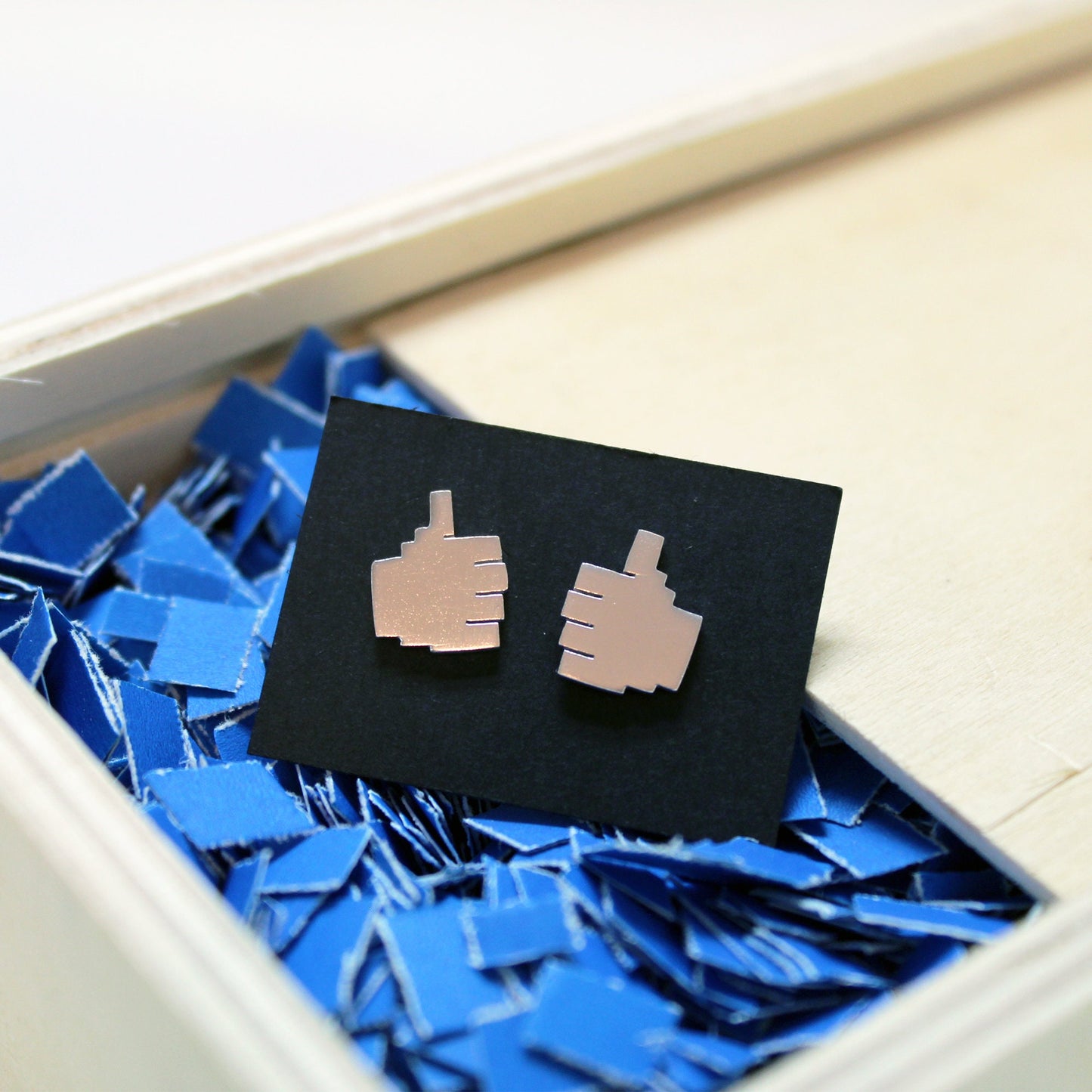Mano like en 8 bits Pendientes de plata 925
