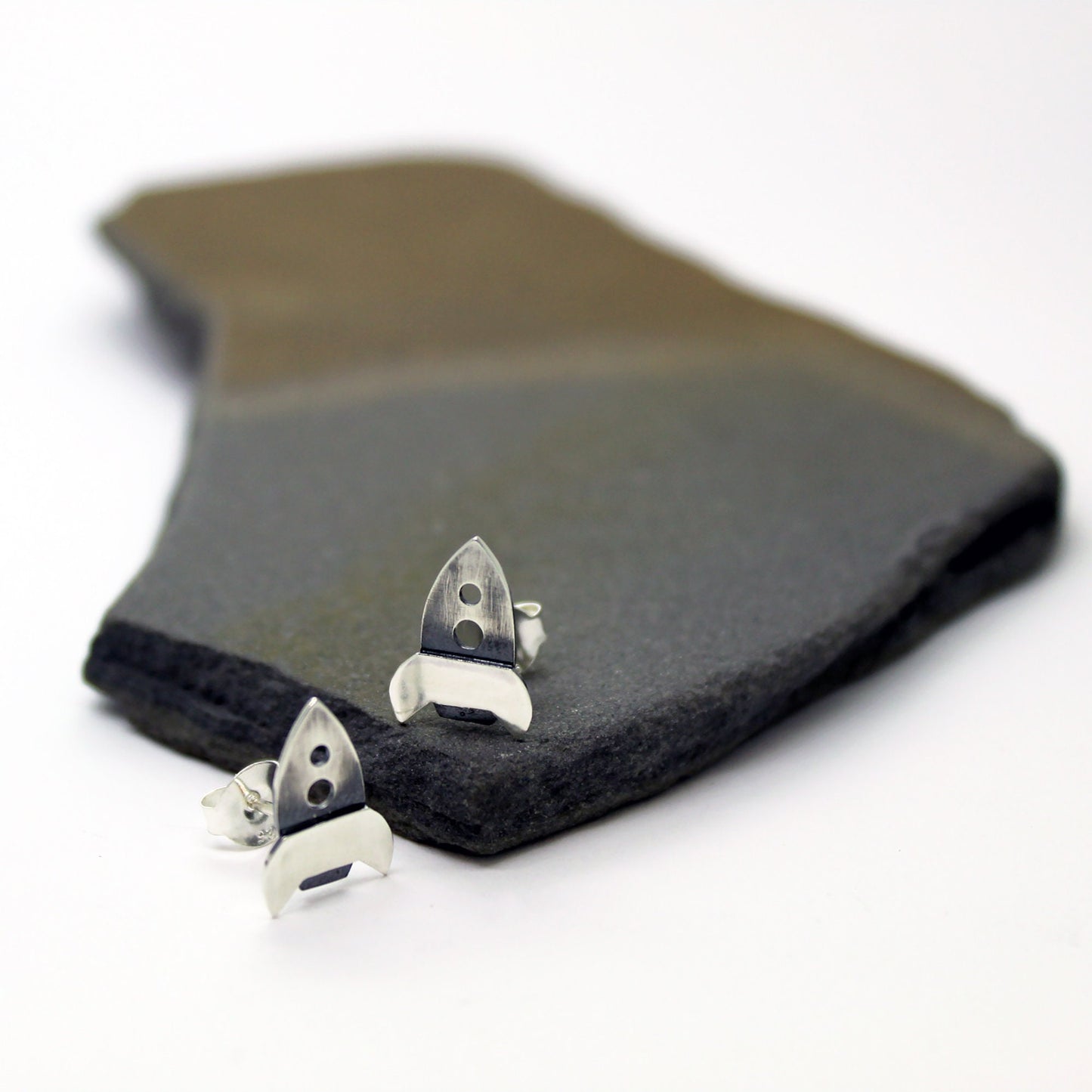 925 silver rocket earrings