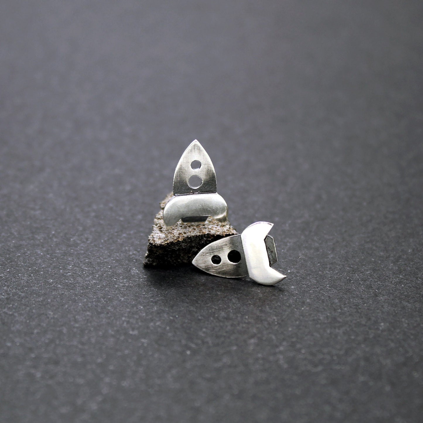 925 silver rocket earrings