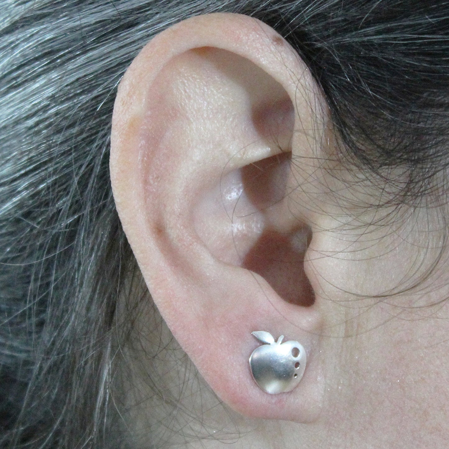 Pendientes manzanas de plata 925