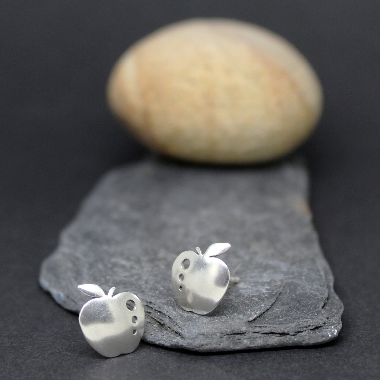 Pendientes manzanas de plata 925