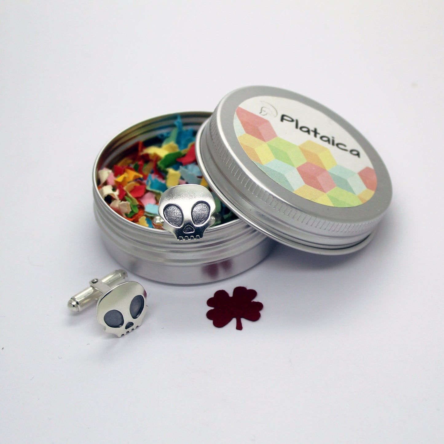 Calaveras gemelos de plata 925