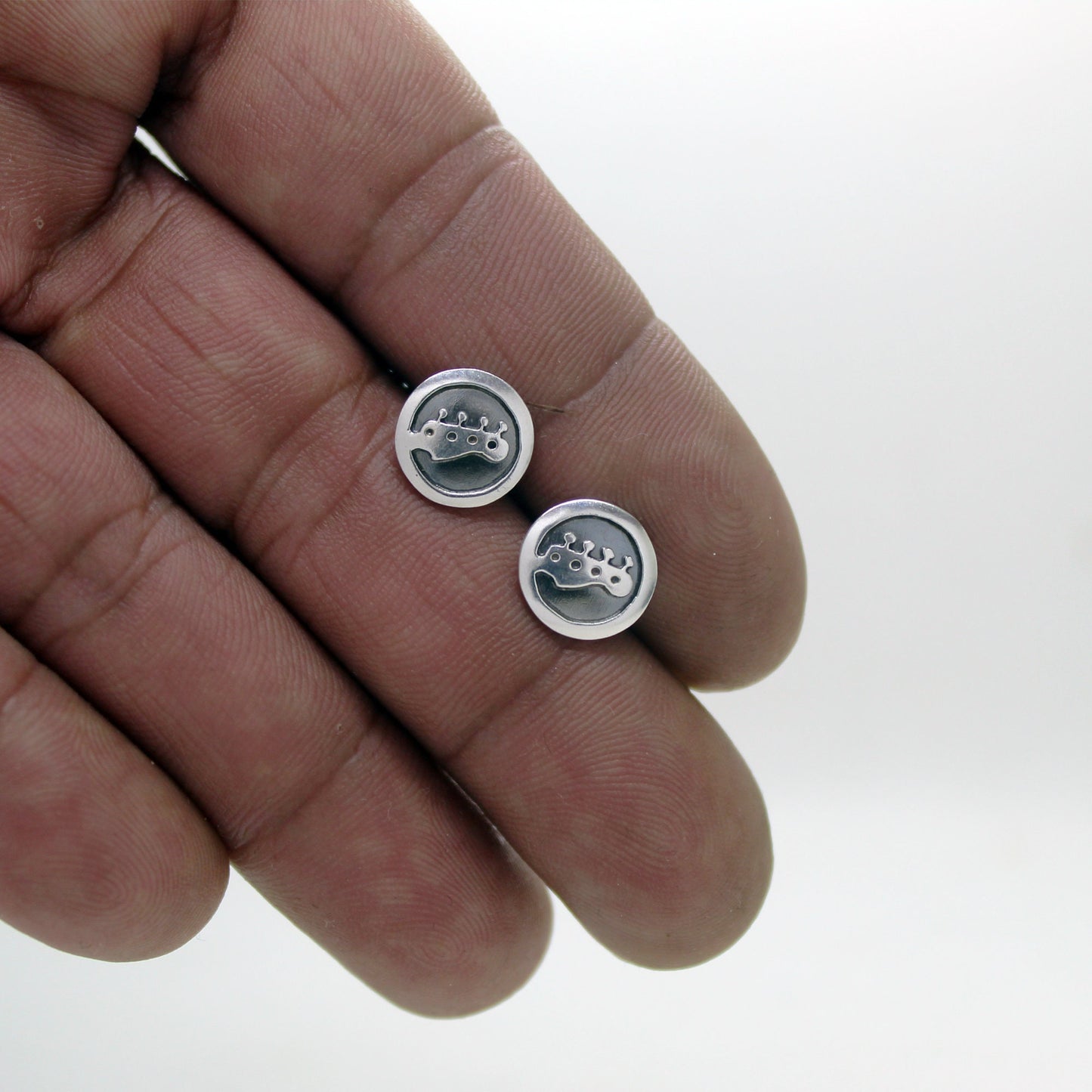 Bass headstock 925 silver earrings