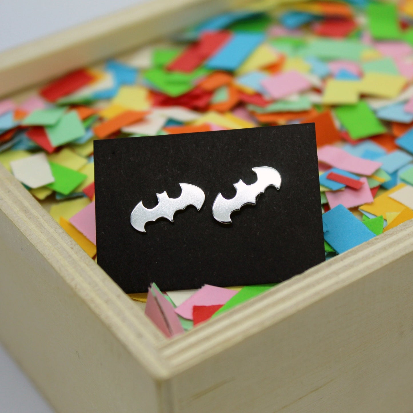 Small bats 925 silver earrings