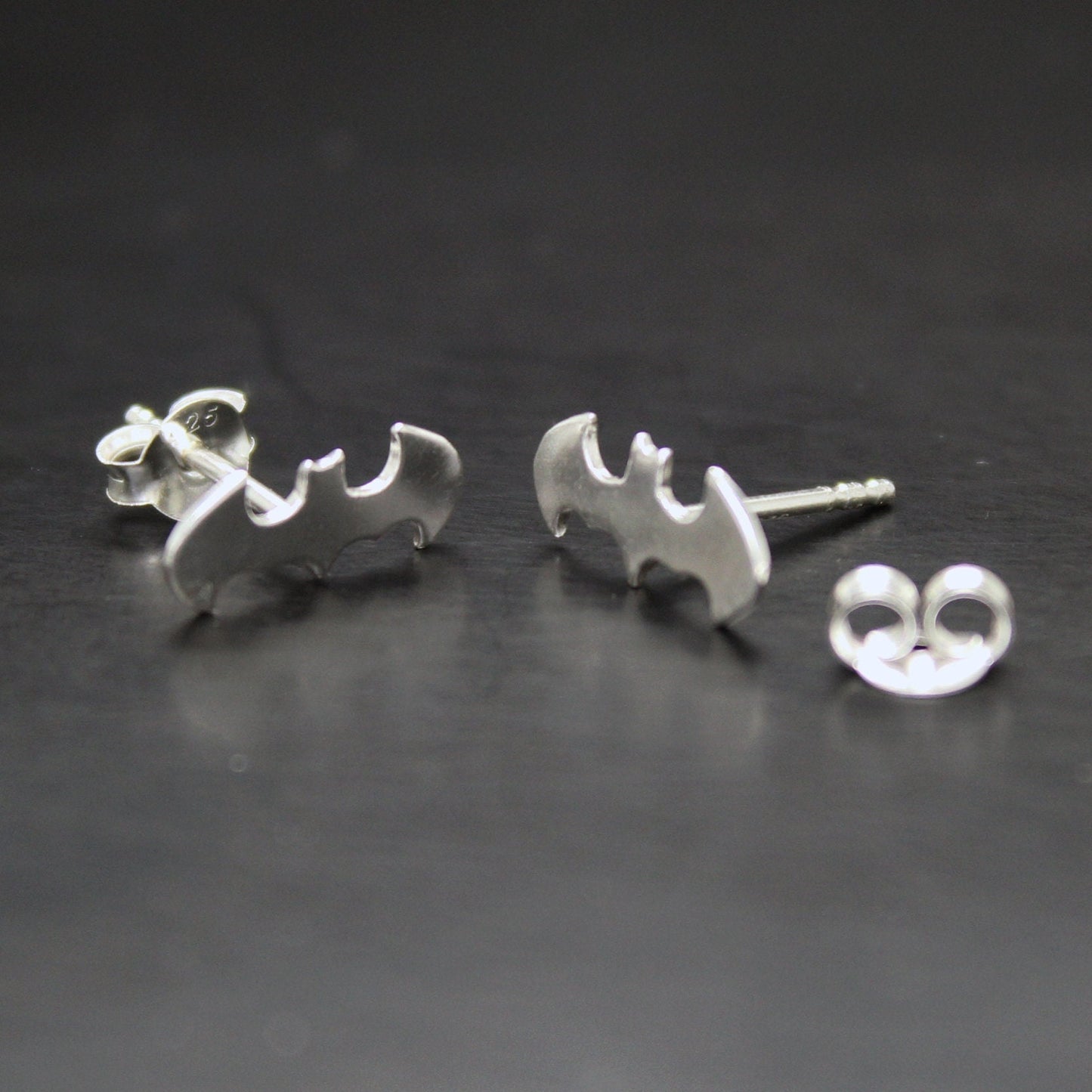 Small bats 925 silver earrings