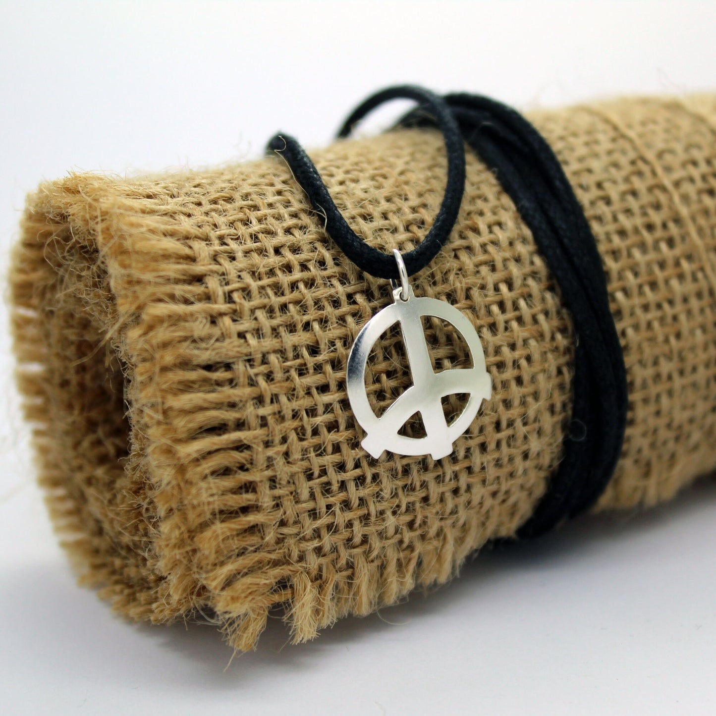 Peace symbol 925 silver pendant