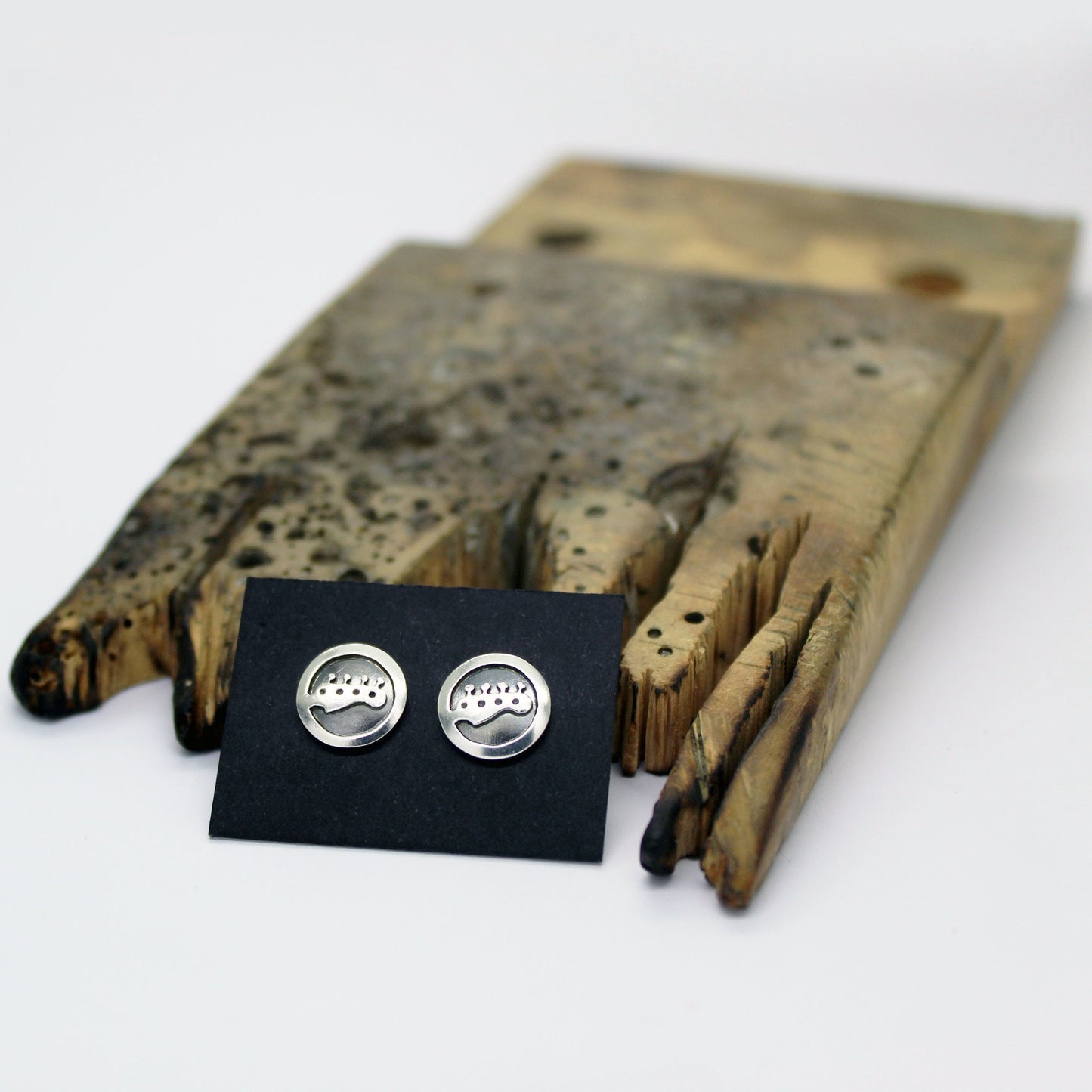 Bass headstock 925 silver earrings