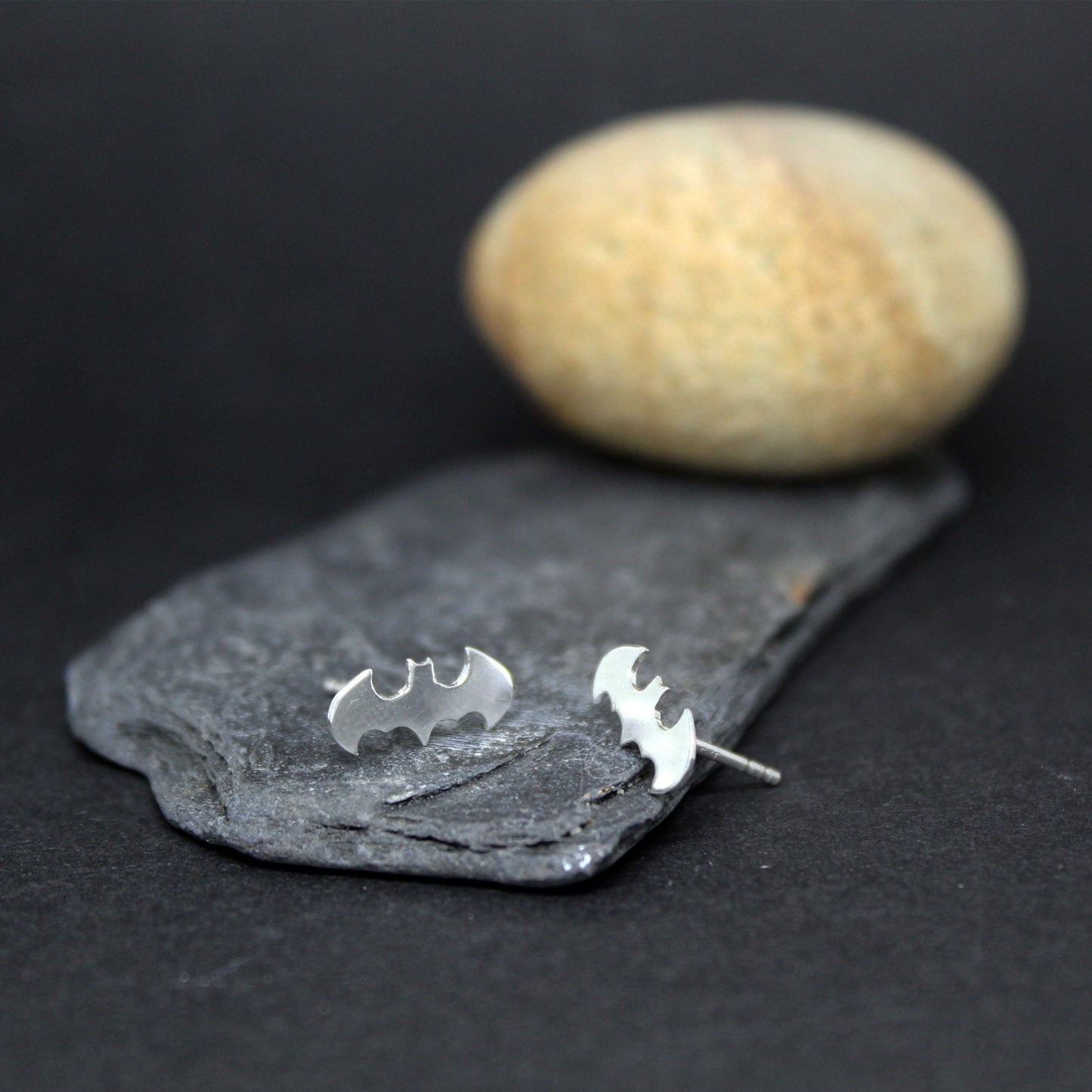 Small bats 925 silver earrings