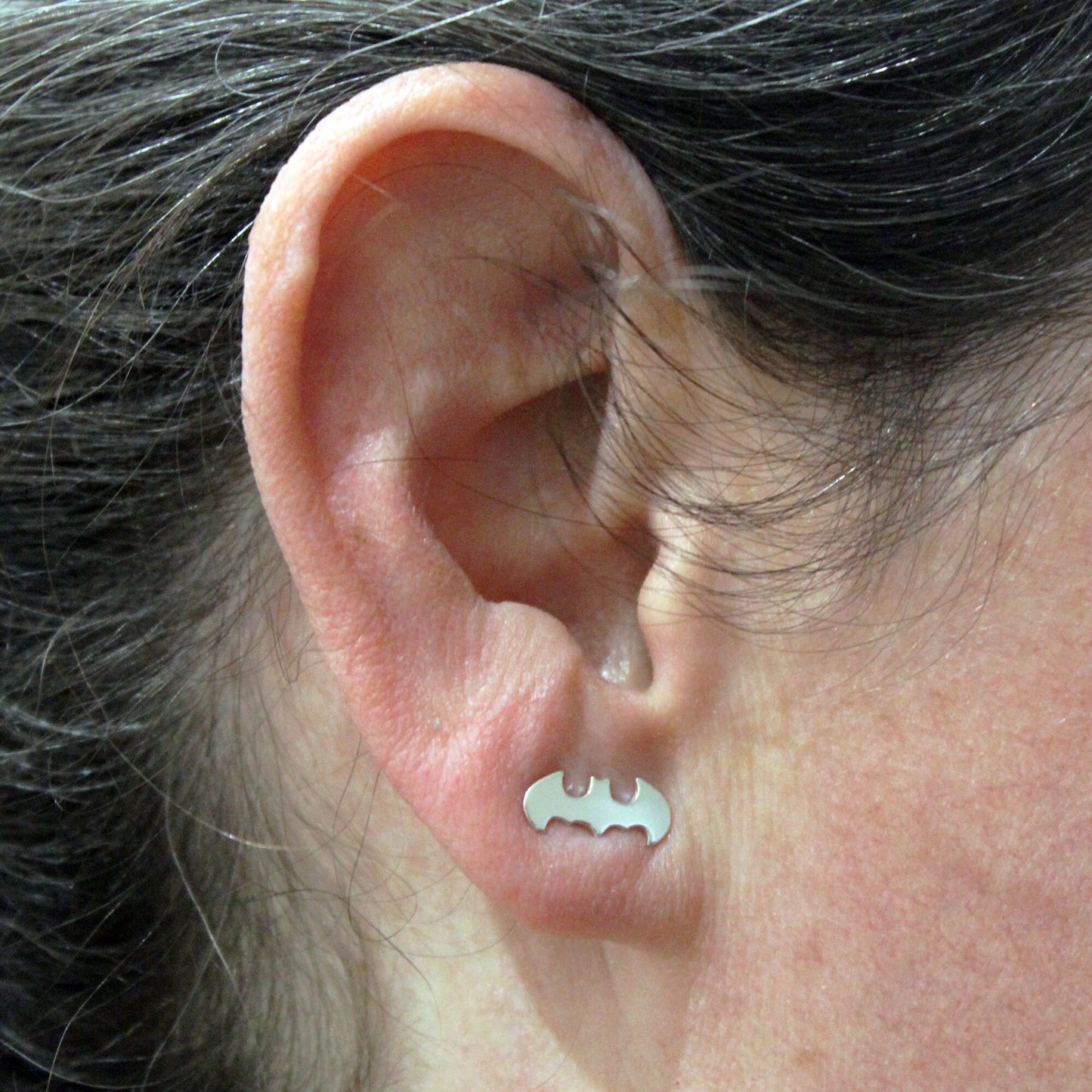 Small bats 925 silver earrings