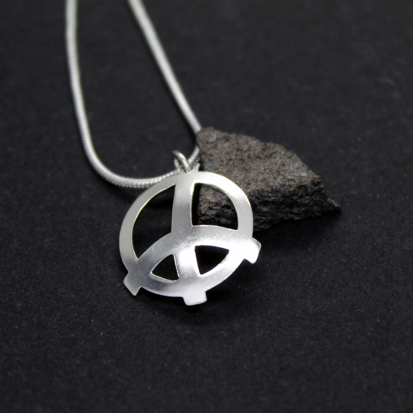 Peace symbol 925 silver pendant