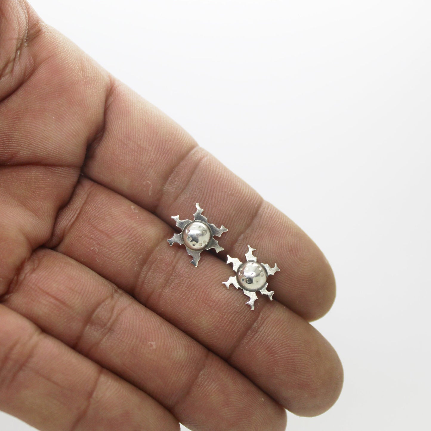 Eguzkilores pendientes en plata 925