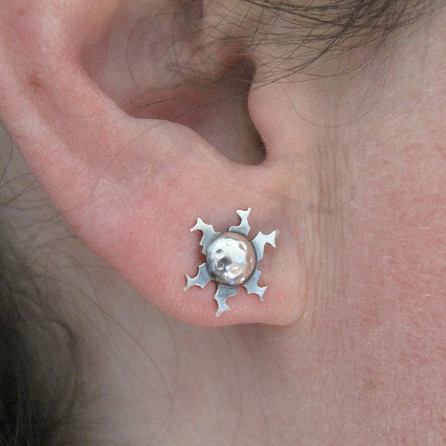 Eguzkilores pendientes en plata 925