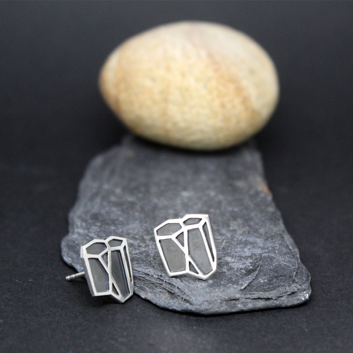 Scutoid 925 silver earrings