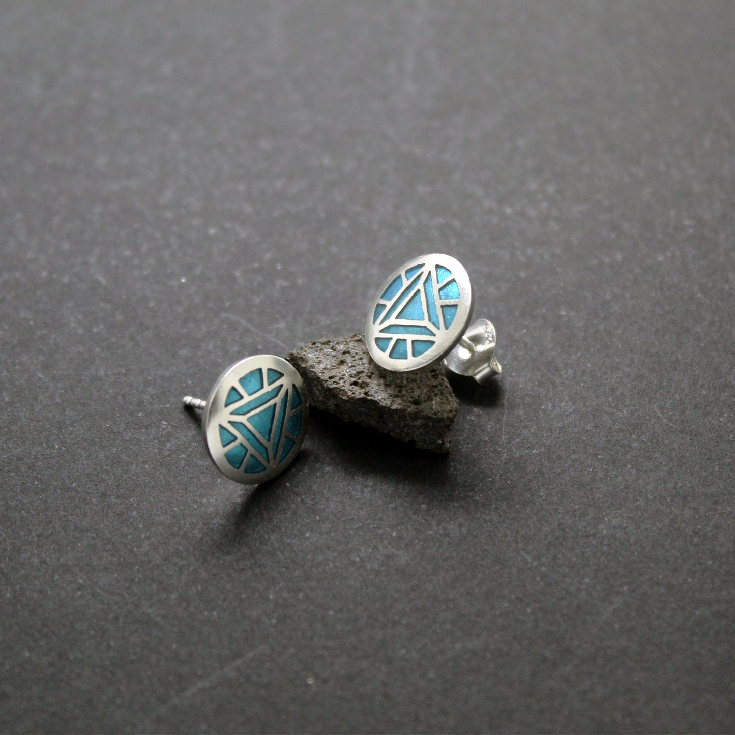 Arc Reactor Earrings, Iron Man in 925 silver