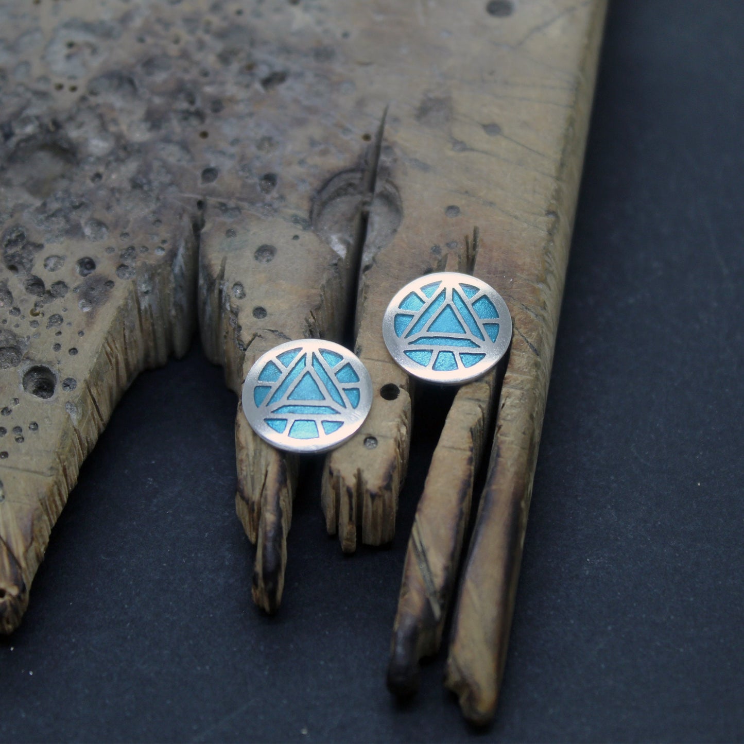 Arc Reactor Earrings, Iron Man in 925 silver
