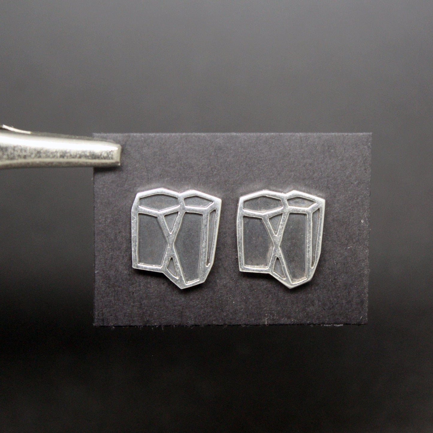 Scutoid 925 silver earrings