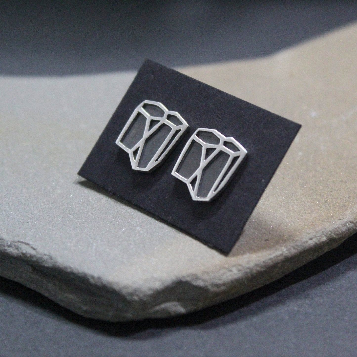 Scutoid 925 silver earrings
