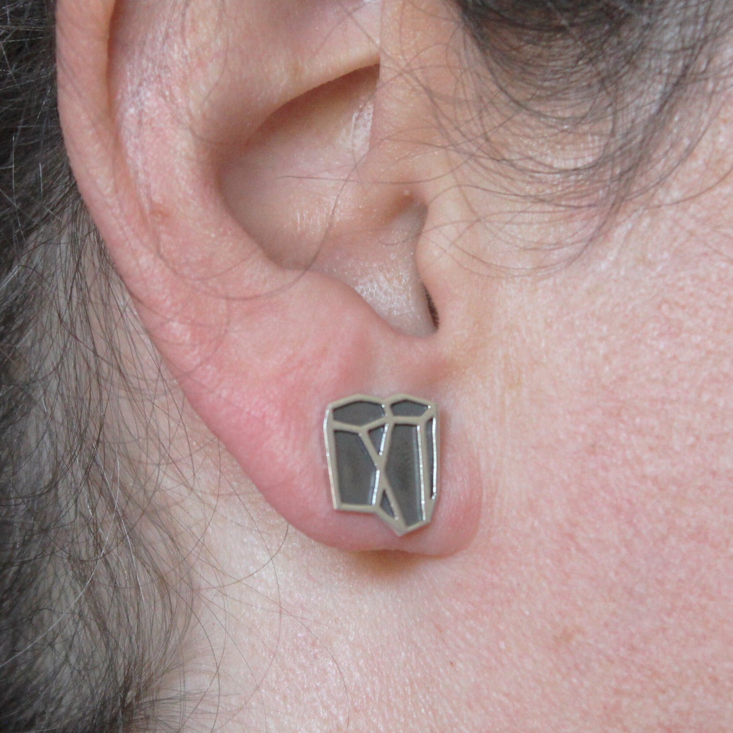 Scutoid 925 silver earrings