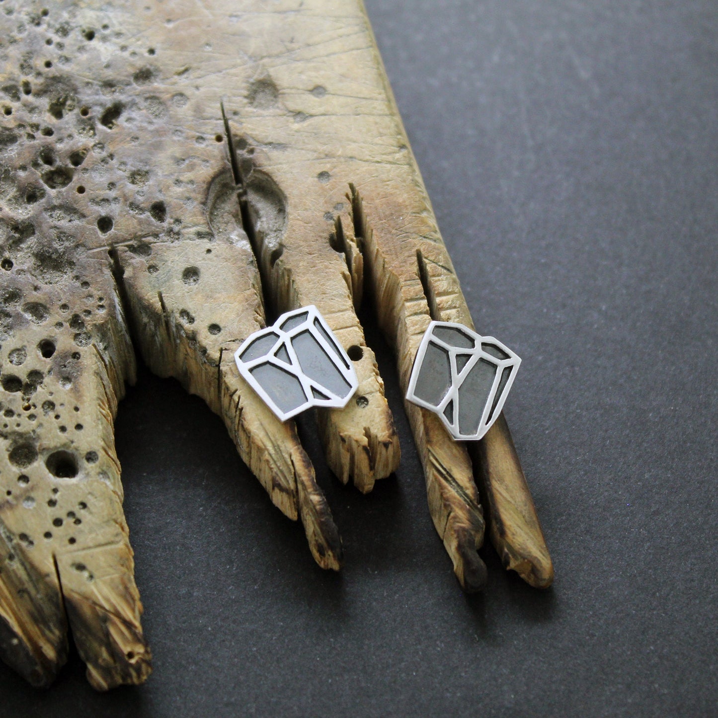 Scutoid 925 silver earrings