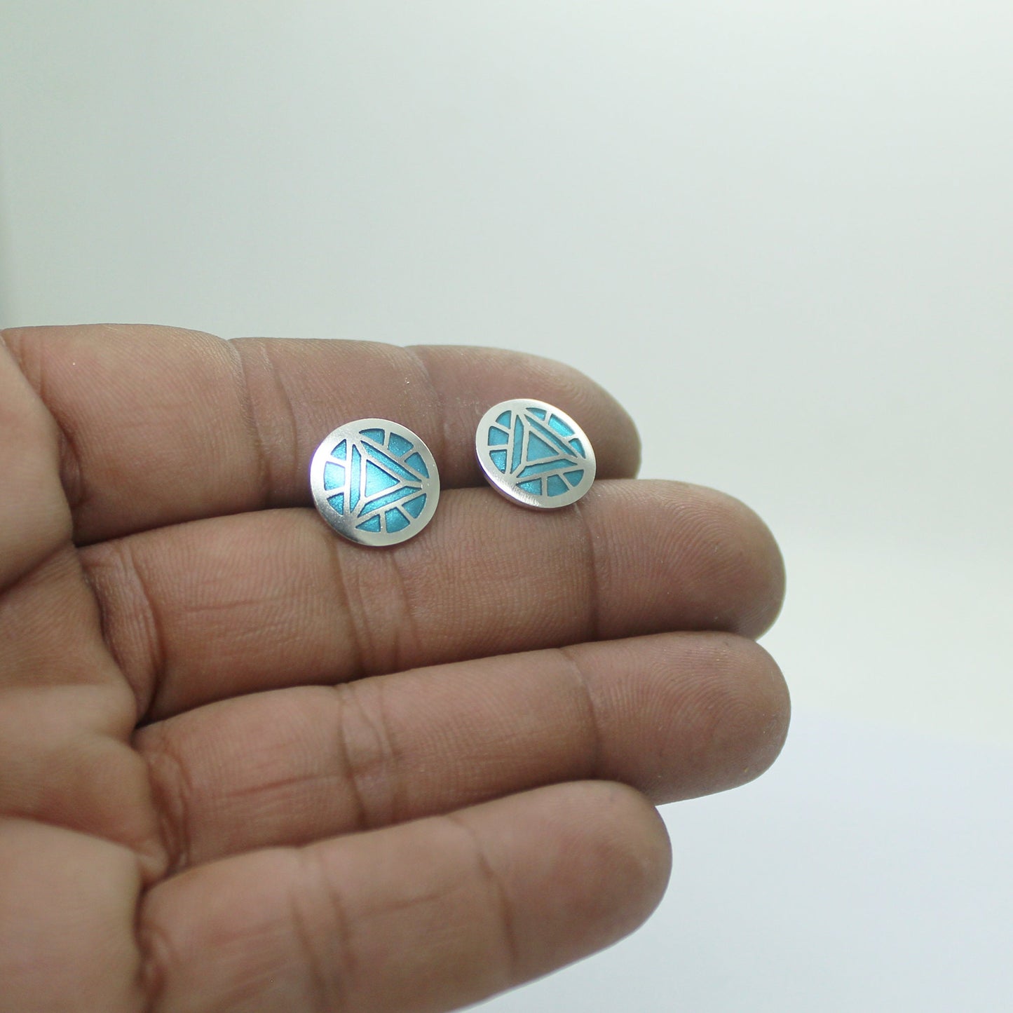 Arc Reactor Earrings, Iron Man in 925 silver