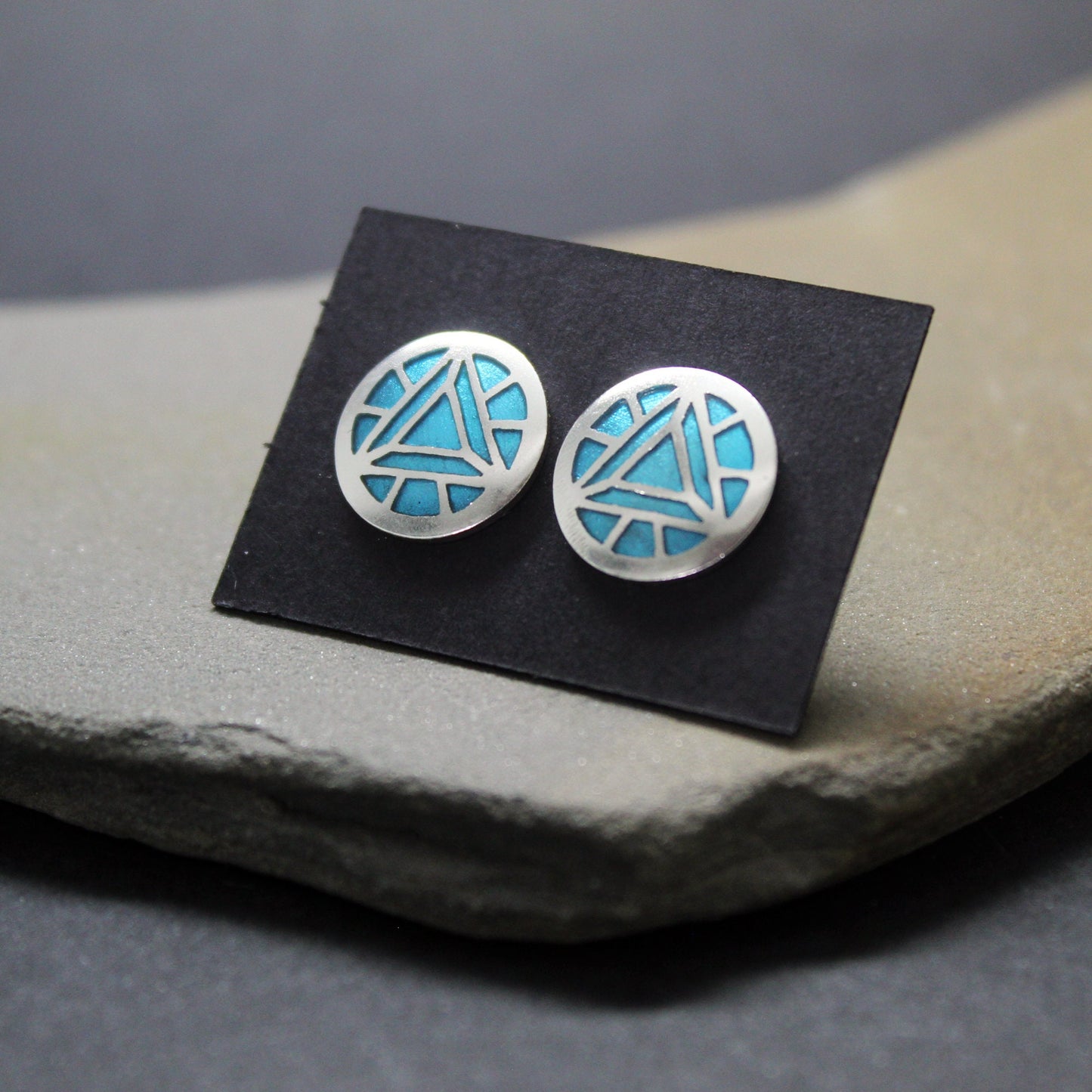 Arc Reactor Earrings, Iron Man in 925 silver
