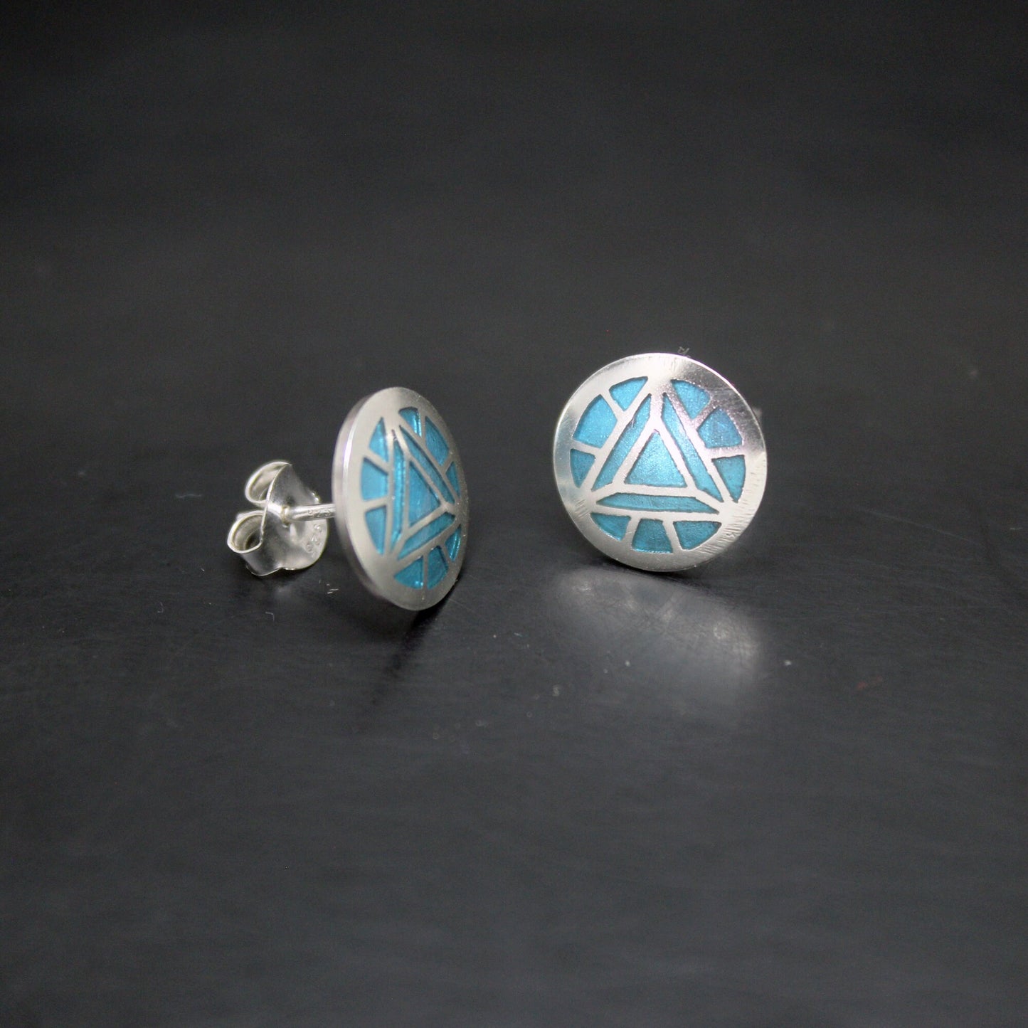 Arc Reactor Earrings, Iron Man in 925 silver