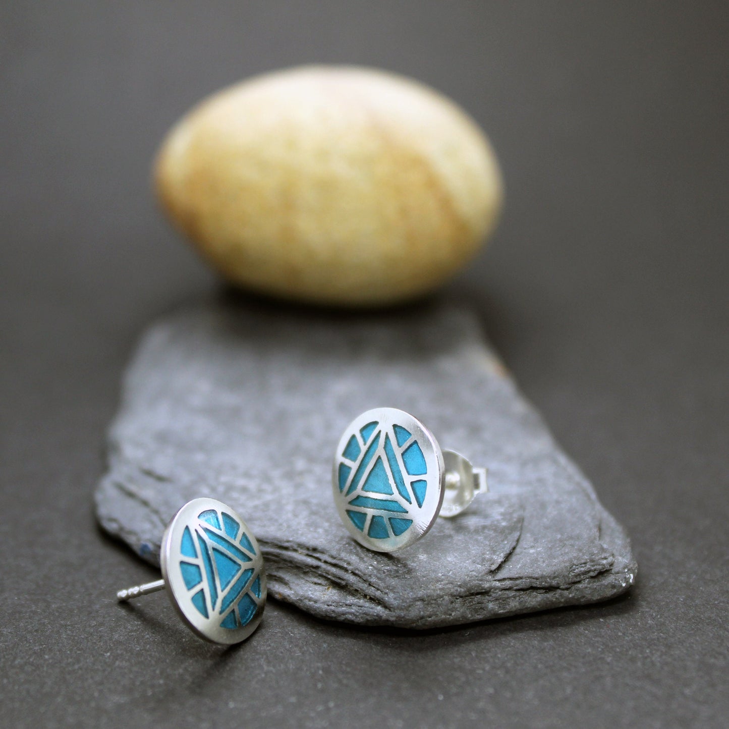 Arc Reactor Earrings, Iron Man in 925 silver
