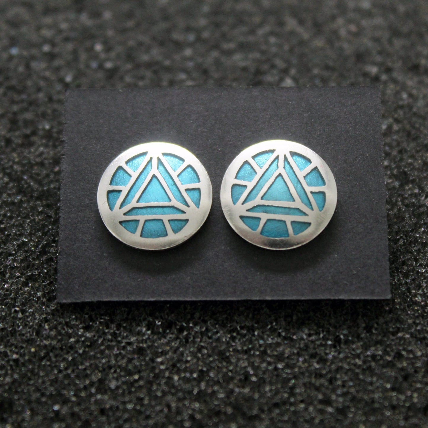 Arc Reactor Earrings, Iron Man in 925 silver