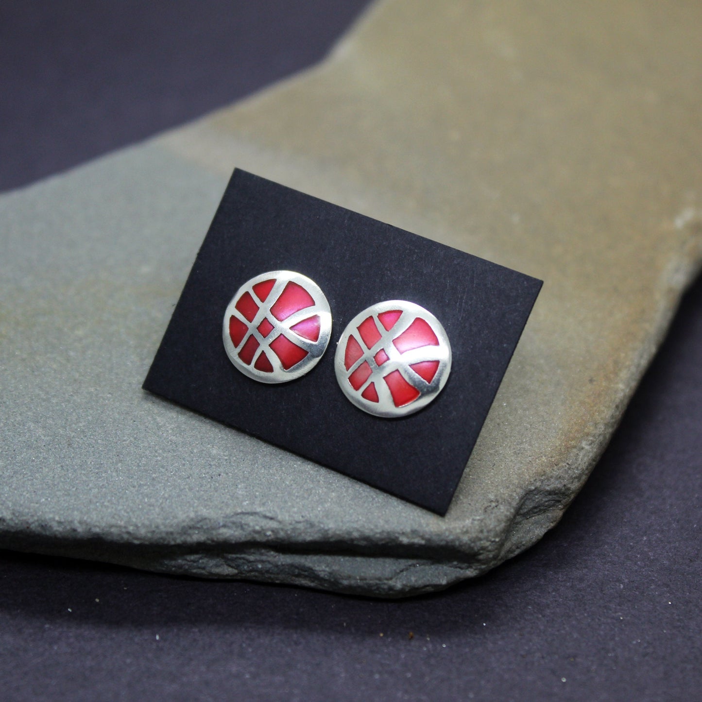 Doctor Strange earrings, Seal of Red Vishanti in 925 silver