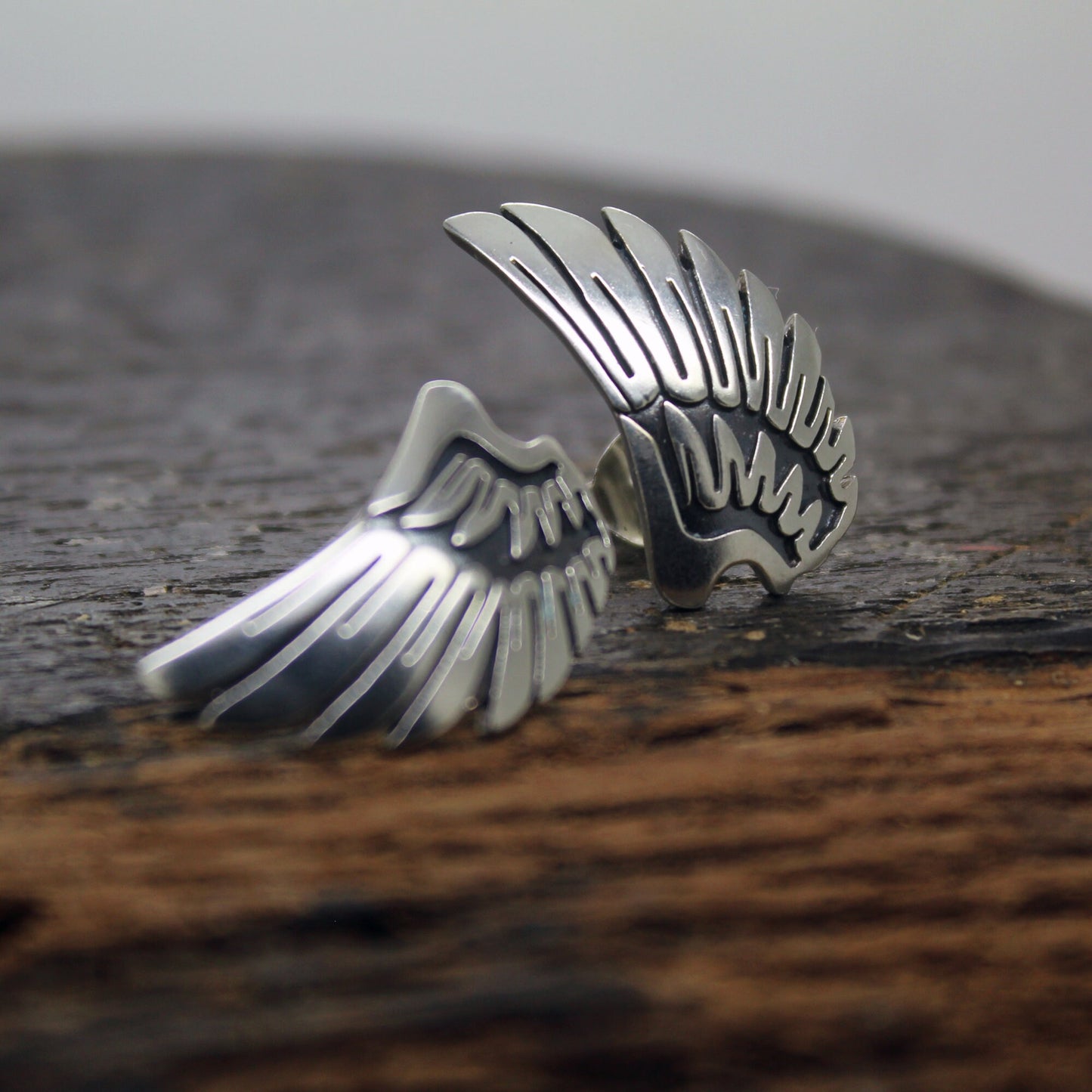Angel wings earrings in 925 silver