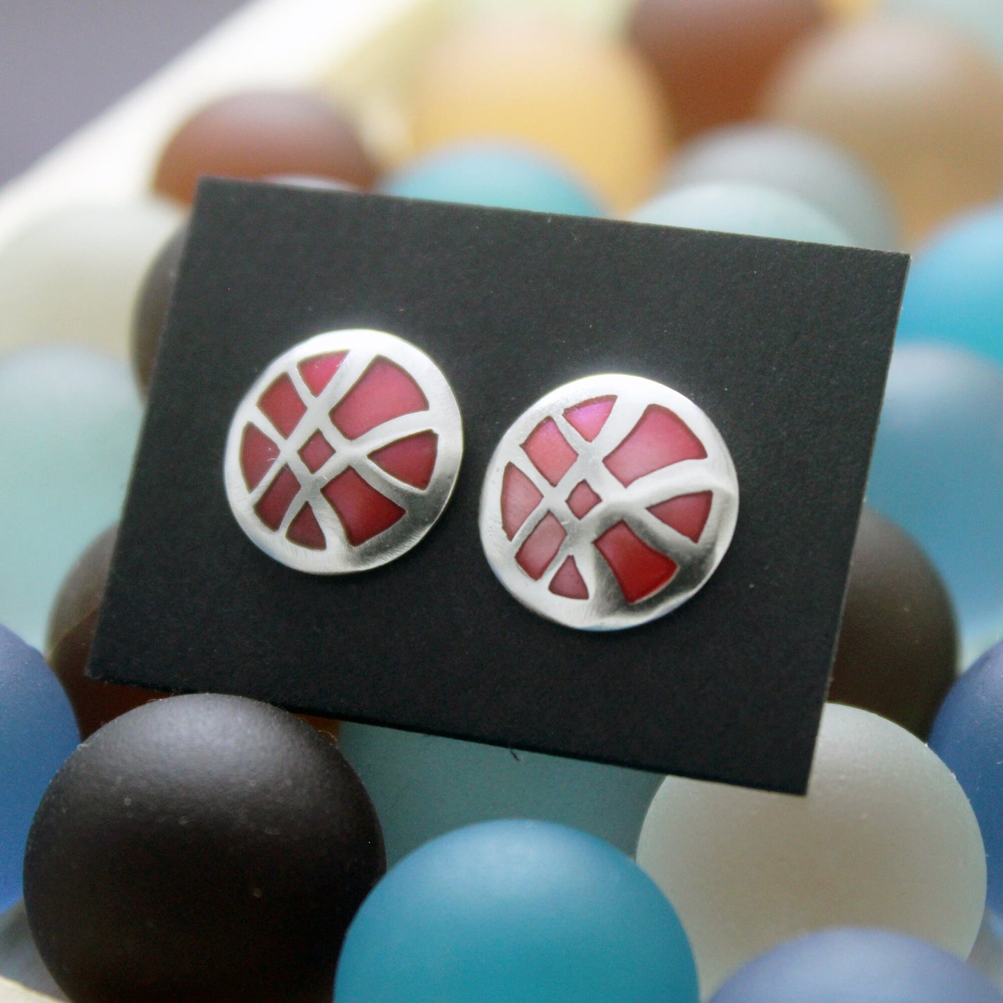 Doctor Strange earrings, Seal of Red Vishanti in 925 silver