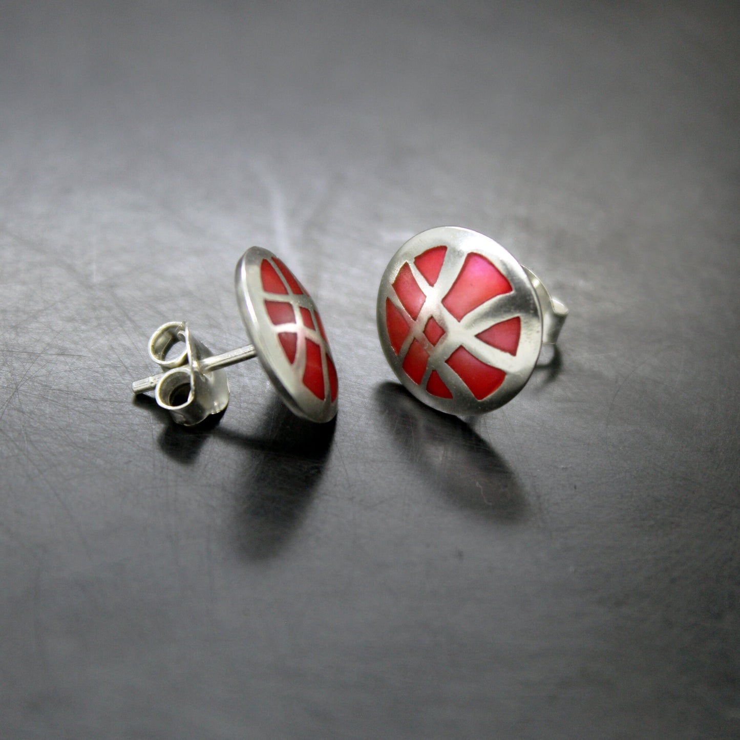 Doctor Strange earrings, Seal of Red Vishanti in 925 silver