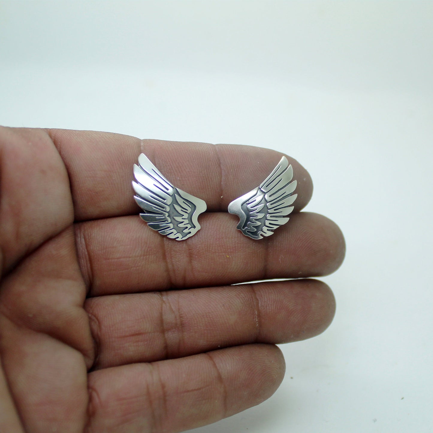 Angel wings earrings in 925 silver