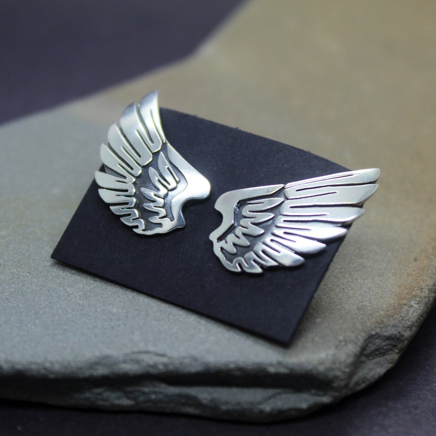 Angel wings earrings in 925 silver