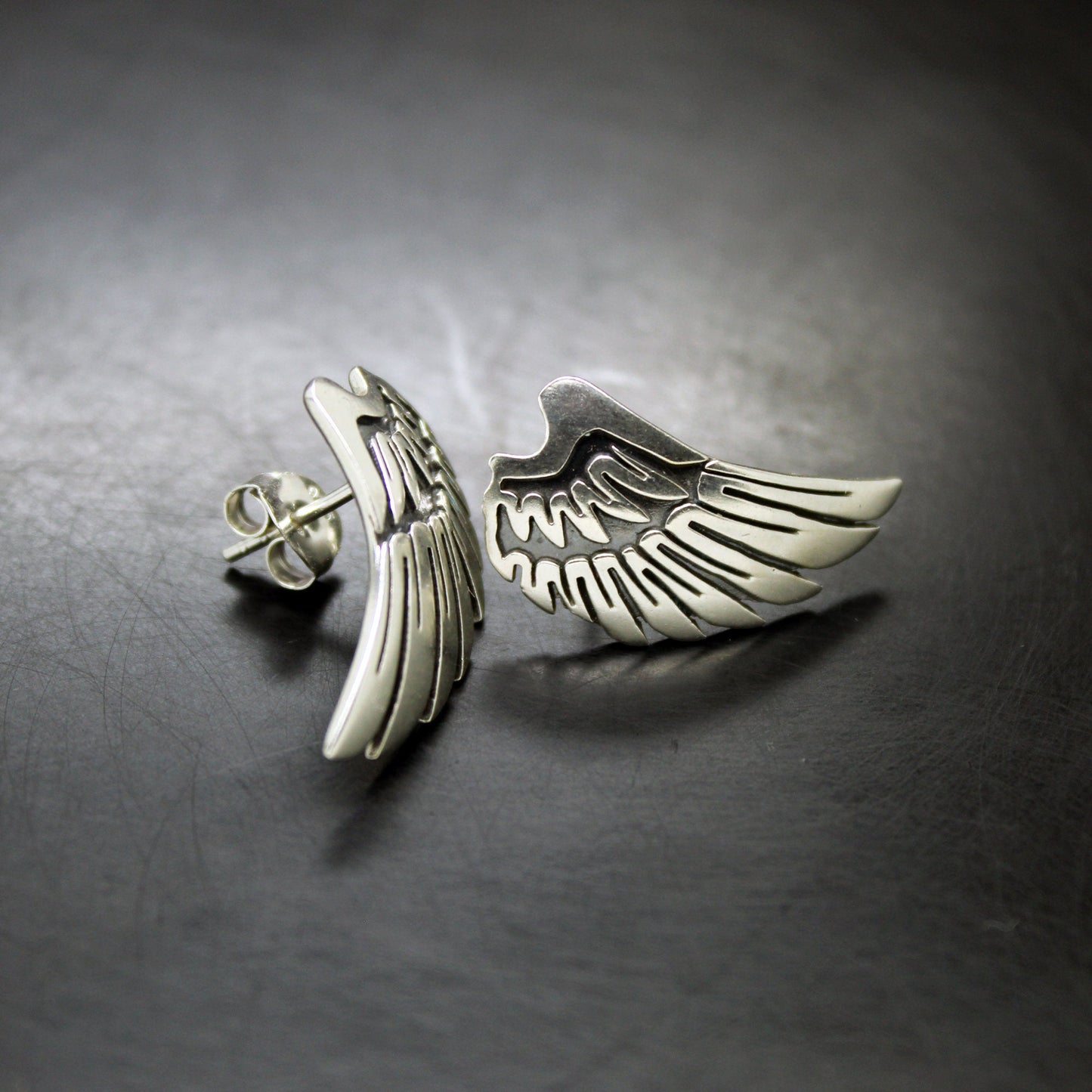 Angel wings earrings in 925 silver