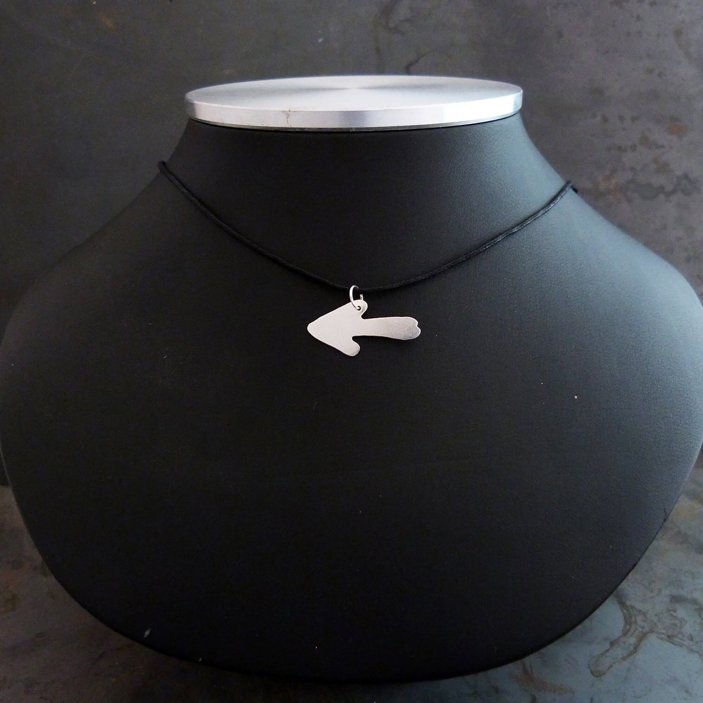 Silver pendant Arrow of the Camino de Santiago