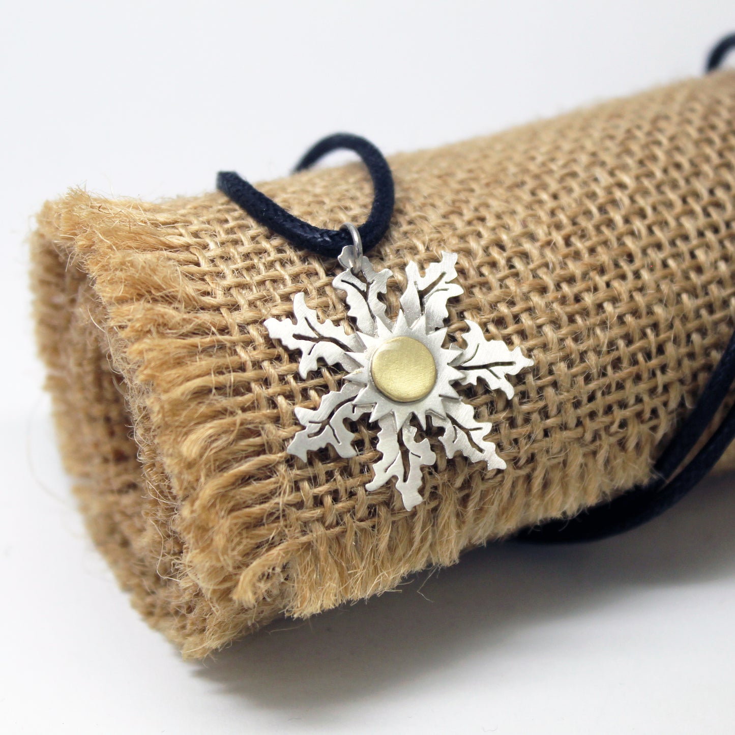 Eguzkilore pendant in 925 silver and brass